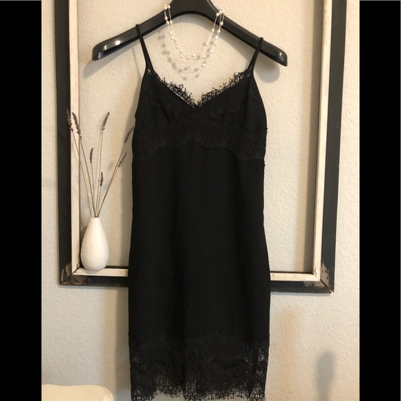 Black dress+Lace+ Black +Spaghetti strap+SZ Small - Picture 5 of 8